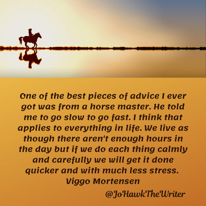 one-of-the-best-pieces-of-advice-i-ever-got-was-from-a-horse-master.-he-told-me-to-go-slow-to-go-fast.-i-think-that-applies-to-everything-in-life.-we-live-as-though-there-arent-enough-ho