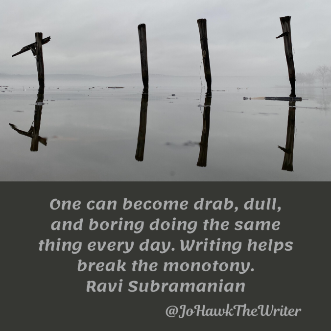 one-can-become-drab-dull-and-boring-doing-the-same-thing-every-day.-writing-helps-break-the-monotony.-ravi-subramanian